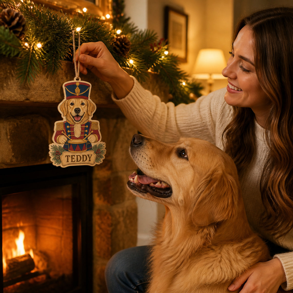 Personalized Nutcracker Pup Photo Wood Ornament - Custom Pet Keepsake - image 5