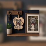 Personalized Paw Heart Pet Memorial Photo Wood Ornament - Custom Pet Keepsake - image 3