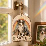 Personalized Rainbow Bridge Pet Memorial Photo Wood Ornament - Custom Pet Keepsake - image 3