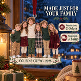 Custom Photo Cousins Crew Lineup Acrylic Ornament — Production and delivery