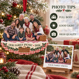 Custom Photo Family Picnic Reunion Acrylic Ornament — Photo or personalization guide