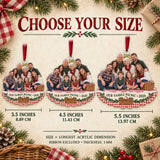 Custom Photo Family Picnic Reunion Acrylic Ornament — Size guide