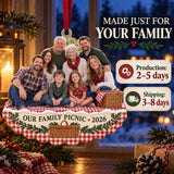 Custom Photo Family Picnic Reunion Acrylic Ornament — Production and delivery