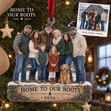 Custom Photo Family Farm Homecoming Acrylic Ornament — Main design