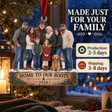 Custom Photo Family Farm Homecoming Acrylic Ornament — Production and delivery