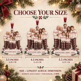 Custom Photo Holiday Pajama Generations Acrylic Ornament — Size guide