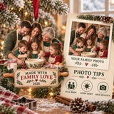 Custom Photo Family Recipe Day Acrylic Ornament — Photo or personalization guide
