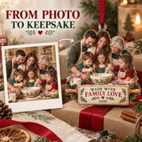 Custom Photo Family Recipe Day Acrylic Ornament — Personalization example