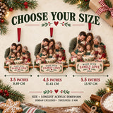 Custom Photo Family Recipe Day Acrylic Ornament — Size guide