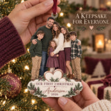 Custom Photo Blended Family First Christmas Acrylic Ornament — Gift inspiration