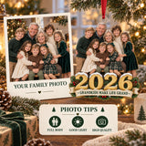 Custom Photo Grandparents and All Grandkids Acrylic Ornament — Photo or personalization guide