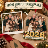 Custom Photo Grandparents and All Grandkids Acrylic Ornament — Personalization example