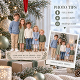 Custom Photo Grandkids Growth Lineup Acrylic Ornament — Photo or personalization guide