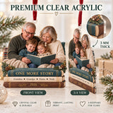 Custom Photo Storytime on the Sofa Acrylic Ornament — Flat acrylic material