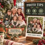 Custom Photo Grandma s Garden Helpers Acrylic Ornament — Personalization guide