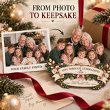 Custom Photo Grandparents Anniversary Circle Acrylic Ornament — Personalization example