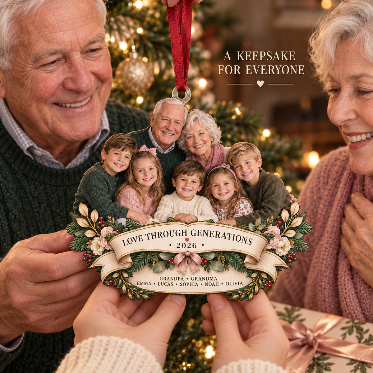 Custom Photo Grandparents Anniversary Circle Acrylic Ornament — Gift inspiration
