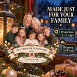 Custom Photo Grandparents Anniversary Circle Acrylic Ornament — Production and delivery