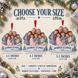 Custom Photo Grandkids Sleepover Pajamas Acrylic Ornament — Size guide