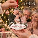 Custom Photo First Christmas as Grandparents Acrylic Ornament — Gift inspiration