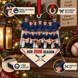 Custom Photo Baseball Full Team Season Photo Acrylic Ornament — Product details