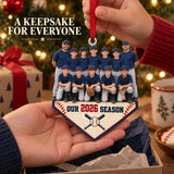 Custom Photo Baseball Full Team Season Photo Acrylic Ornament — Gift inspiration