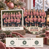 Custom Photo Softball Full Team Season Photo Acrylic Ornament — Personalization guide