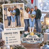 Custom Photo Softball Senior Night Player and Parents Acrylic Ornament — Personalization guide