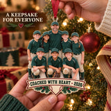 Custom Photo Coach and Team Huddle Acrylic Ornament — Gift inspiration