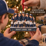 Custom Photo Dugout Laughing Moment Acrylic Ornament — Gift inspiration