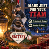 Custom Photo Pitcher Catcher Battery Acrylic Ornament — Production and delivery