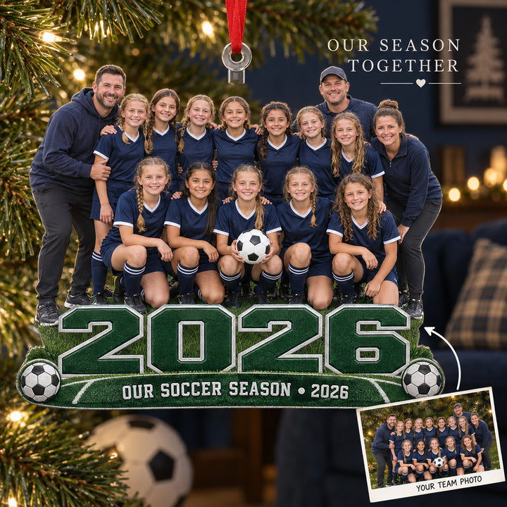Custom Photo Full Team Season Lineup Acrylic Ornament — Main design