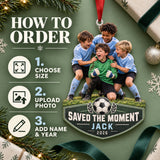 Custom Photo Goalie Save Celebration Acrylic Ornament — How to order