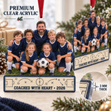 Custom Photo Coach and Team Sideline Acrylic Ornament — Flat acrylic material
