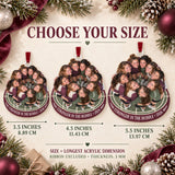 Custom Photo Volleyball Team Huddle Acrylic Ornament — Size guide