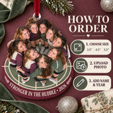 Custom Photo Volleyball Team Huddle Acrylic Ornament — How to order