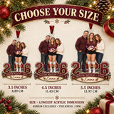 Custom Photo Volleyball Senior Match Player and Parents Acrylic Ornament — Size guide