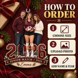 Custom Photo Volleyball Senior Match Player and Parents Acrylic Ornament — How to order