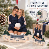Custom Photo Setter and Hitter Duo Acrylic Ornament — Flat acrylic material