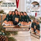 Custom Photo Coach and Team Sideline Acrylic Ornament — Flat acrylic material