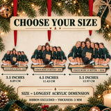 Custom Photo Coach and Team Sideline Acrylic Ornament — Size guide
