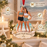 Custom Photo Beach Volleyball Teammates Acrylic Ornament — Product details