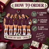 Custom Photo Teammates Arms Linked Acrylic Ornament — How to order