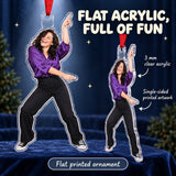 Custom Photo Dance Floor Legend Acrylic Ornament — Flat acrylic material