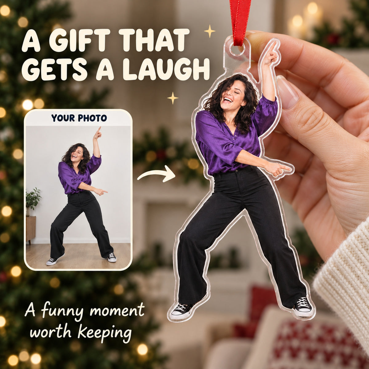 Custom Photo Dance Floor Legend Acrylic Ornament — Gift inspiration