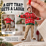 Custom Photo Ugly Sweater Star Acrylic Ornament — Gift inspiration