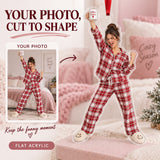 Custom Photo Pajama Party Pose Acrylic Ornament — Main design