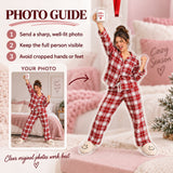 Custom Photo Pajama Party Pose Acrylic Ornament — Personalization guide