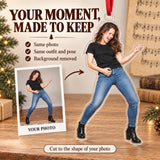 Custom Photo Air Guitar Hero Acrylic Ornament — Personalization example