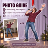 Custom Photo Karaoke Superstar Acrylic Ornament — Personalization guide